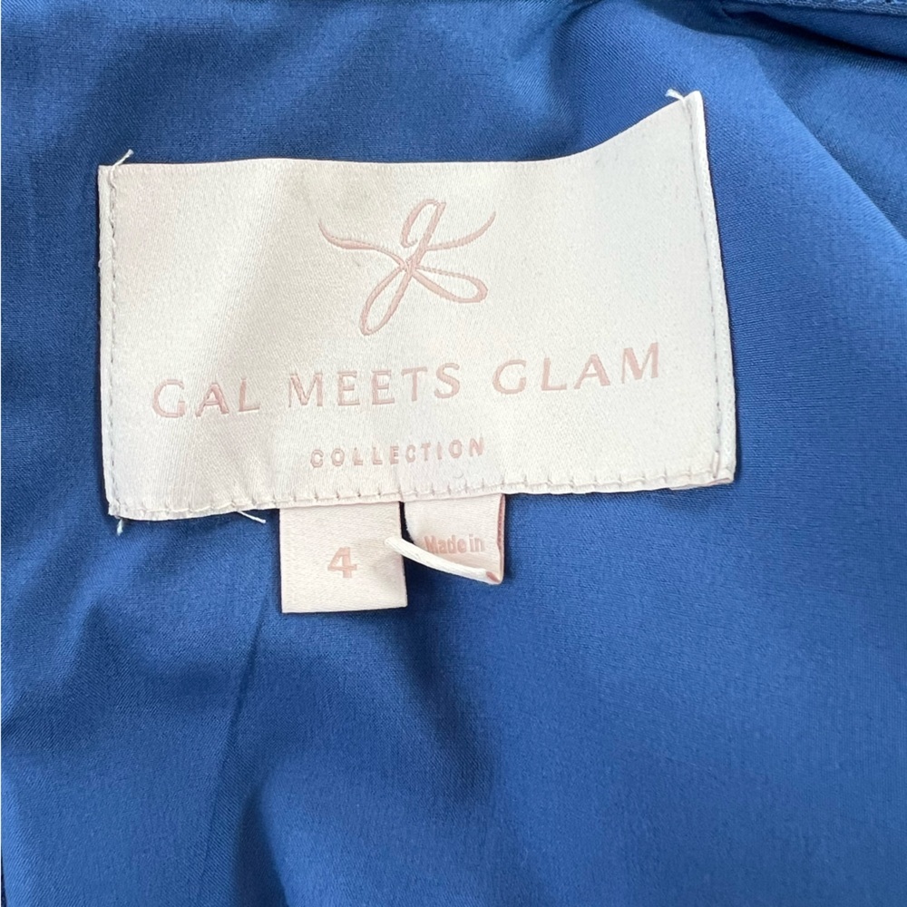 Gal Meets Glam Collection Sawyer Dual-Tie Wide-Leg Cropped Jumpsuit, Blue, 4 - Picture 8 of 12